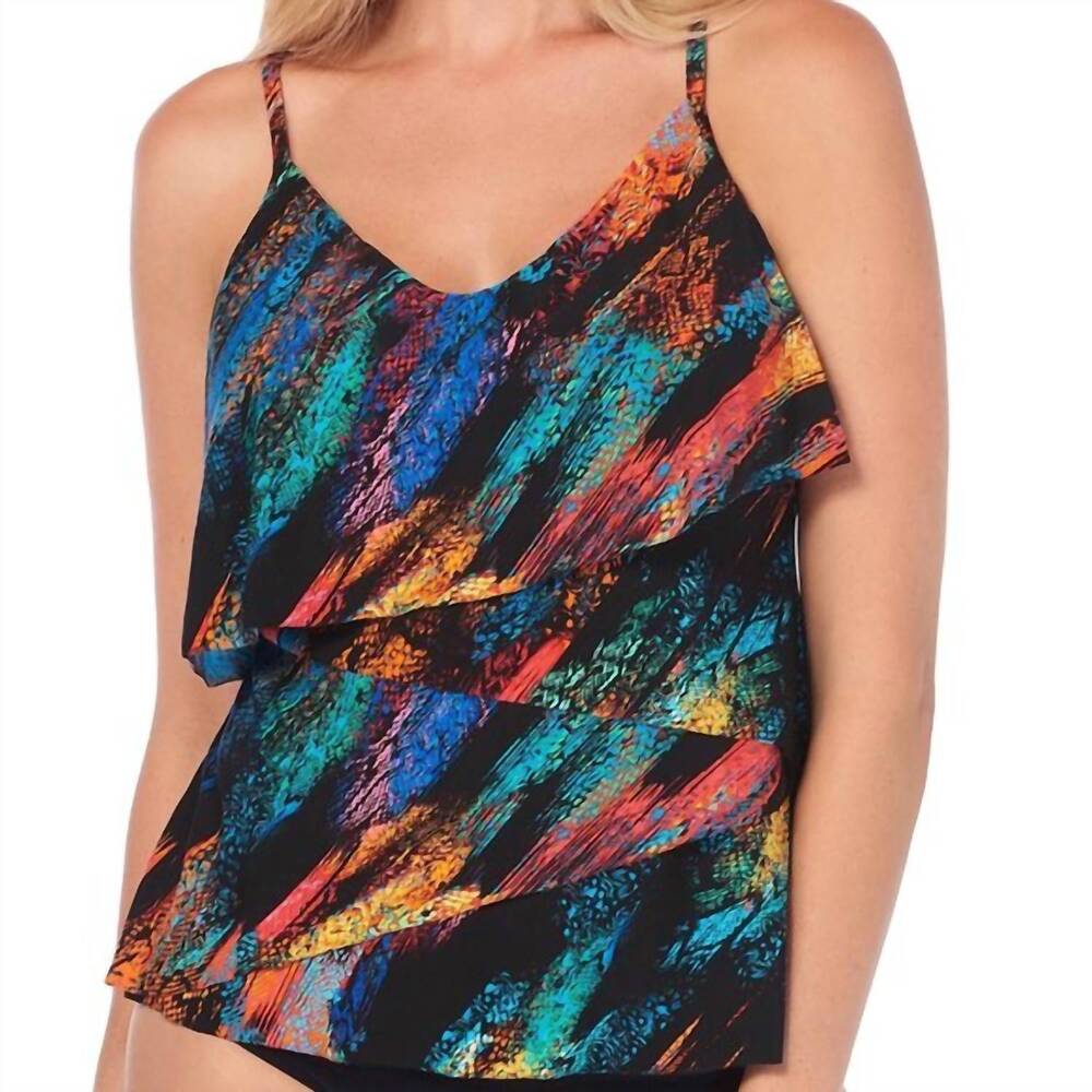 NEW MAGICSUIT viper chloe top in black/multi
